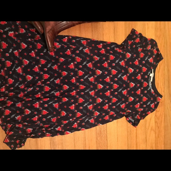 Loft Red and Blue Tshirt Dress - Picture 2 of 3